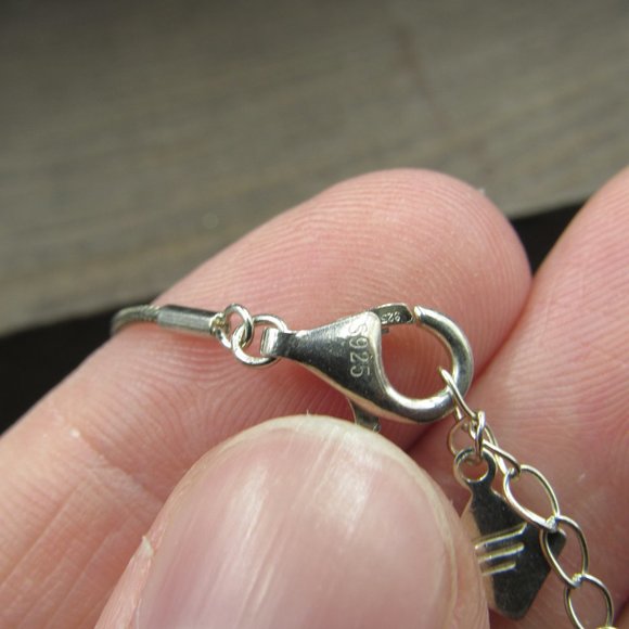 8" Sterling Silver Crystal Breast Cancer Bracelet Vintage - Picture 3 of 6